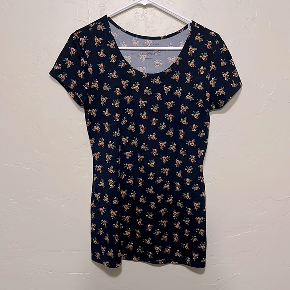 DownEast Autograph Tee Navy Floral - Picture 1 of 3